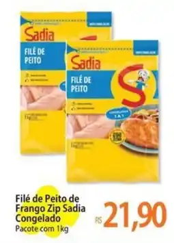 Atacadão Filé de Peito de Frango Zip Sadia Congelado Pacote oferta
