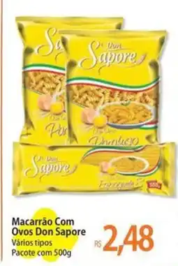 Atacadão Macarrão Com Ovos Don Sapore Vários tipos Pacote oferta