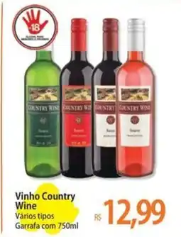 Atacadão Vinho Country Wine Vários tipos Garrafa oferta
