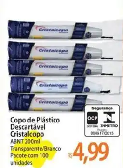 Atacadão Copo de Plástico Descartável Cristalcopo ABNT oferta