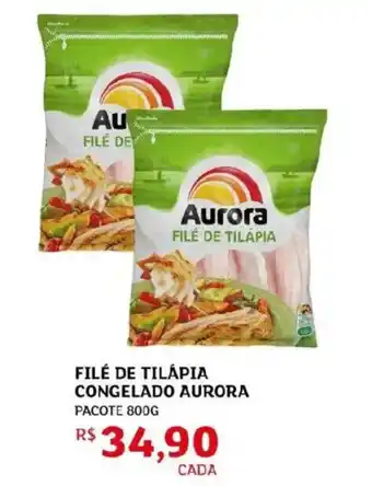 Filé de tilápia congelado aurora pacote