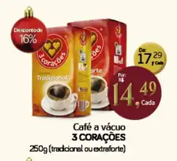 Cometa Supermercados Café a vácuo 3 CORAÇÕES oferta