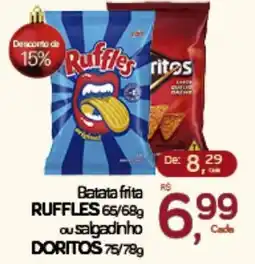 Cometa Supermercados Batata frita RUFFLES 65/68g ou salgadinho DORITOS oferta