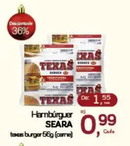 Cometa Supermercados Hambúrguer SEARA texas burger oferta
