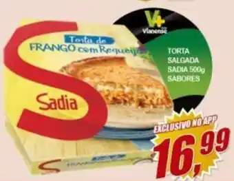 Vianense Supermercados Torta Salgada Sadia 500g sabores oferta