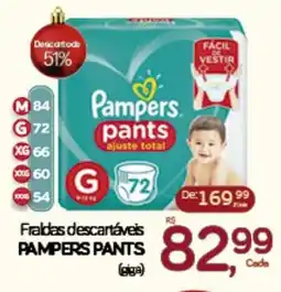 Cometa Supermercados Fraldas descartáveis PAMPERS PANTS oferta