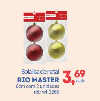 Bola lisa de natal RIO MASTER