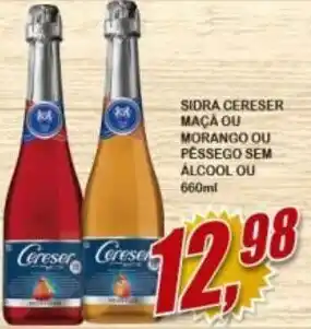 Sidra Cereser Maca ou Morango ou Pessego sem Alcool ou 660ml