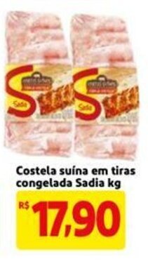 Extra Costela suina em tiras congelada Sadia 1kg oferta