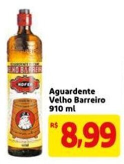 Aguardente Velho Barreiro 910ml