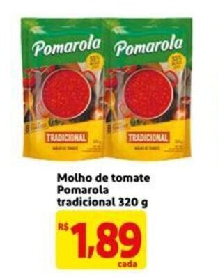 Extra Molho de tomate Pomarola tradicional 320g oferta