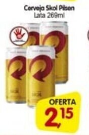 Cercadão Cerveja Skol Pilsen lata 269ml oferta