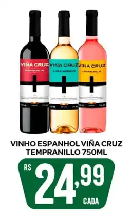 Atacadão Dia a Dia Vinho espanhol viña cruz tempranillo oferta