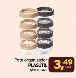 Cometa Supermercados Pote organizador PLASÚTIL gire e trave oferta