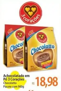 Atacadão Achocolatado em Pó 3 Corações oferta