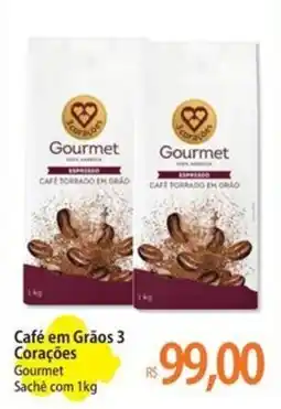 Atacadão Café em Grãos 3 Corações oferta