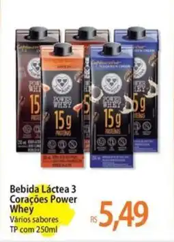Atacadão Bebida Láctea 3 Corações Power Whey oferta