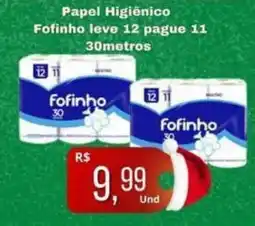 Supermercados Pague Menos Papel Higiênico Fofinho leve 12 pague 11 30metros oferta