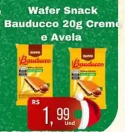 Supermercados Pague Menos Wafer Snack Bauducco Creme e Avela oferta