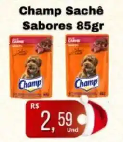 Supermercados Pague Menos Champ Sachê Sabores oferta
