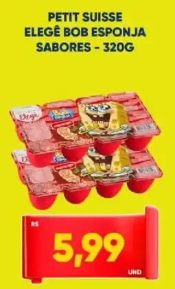 Tatico Petit suisse elegê bob esponja sabores oferta