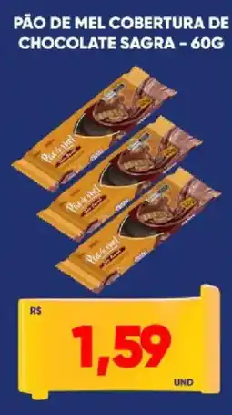 Tatico Pão de mel cobertura de chocolate sagra oferta