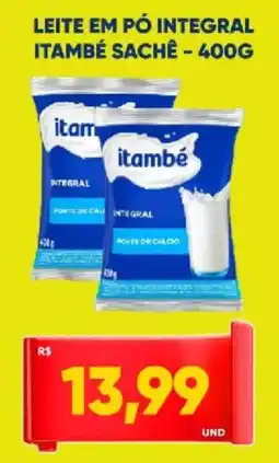 Tatico Leite em pó integral itambé sachê oferta