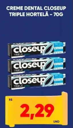 Tatico Creme dental closeup triple hortela oferta