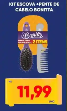 Tatico Kit escova +pente de cabelo bonitta oferta