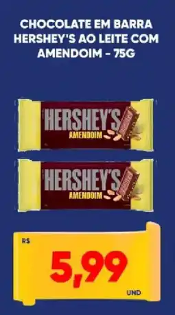 Tatico Chocolate em barra hershey's ao leite com amendoim oferta