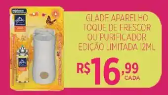 Glade aparelho toque de frescor ou purificador edição limitada