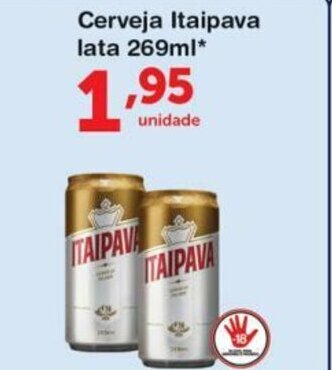 Roldão Cerveja Itaipava lata 269ml oferta