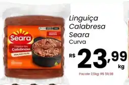 Atacadão Dia a Dia Linguiça Calabresa Seara Curva oferta