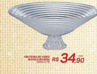 GBarbosa Fruteira De Vidro Rúvolo Riviera Onda C Pe oferta