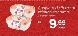 Atacadão Dia a Dia Conjunto de Potes de Plástico Sanremo 3 peças oferta