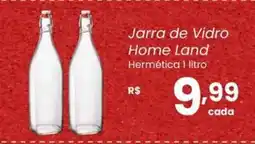 Atacadão Dia a Dia Jarra de Vidro Home Land Hermética oferta