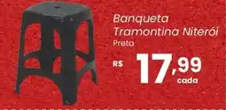 Atacadão Dia a Dia Banqueta Tramontina Niterói Preta oferta