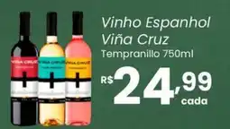 Atacadão Dia a Dia Vinho Espanhol Viña Cruz Tempranillo oferta
