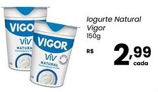 Atacadão Dia a Dia logurte Natural Vigor oferta