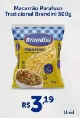 Atakarejo Macarrão Parafuso Tradicional Brandini oferta