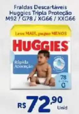 Atakarejo Fraldas Descartáveis Huggies Tripla Proteção oferta