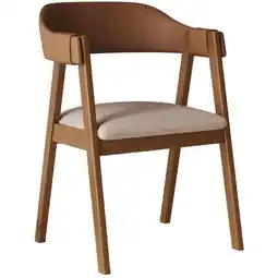 Benoit Poltrona Delazari 144/A15 Linho c/ Encosto Courino 82x53x53cm oferta