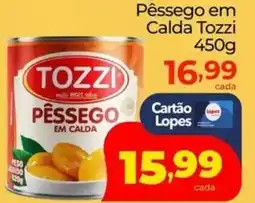Lopes Supermercados Pêssego em Calda Tozzi oferta
