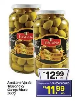 Fort Atacadista Azeitona Verde Toscana c/ Caroço Vidro oferta