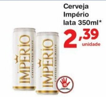 Roldão Cerveja Imperio lata 350ml oferta