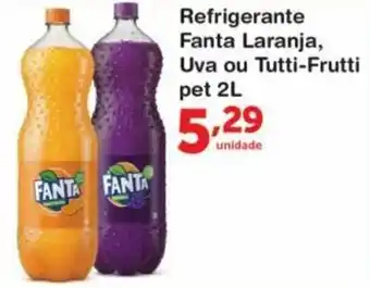 Roldão Refrigerante Fanta Laranja, Uva ou Tutti-Frutti pet 2L oferta