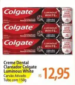 Atacadão Creme Dental Clareador Colgate Luminous White Carvão Ativado Tubo oferta