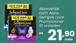 Atacadão Dia a Dia Aborvente com Abas Sempre Livre Promocional oferta