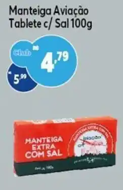 Manteiga Aviacao Tablete c/ sal 100g
