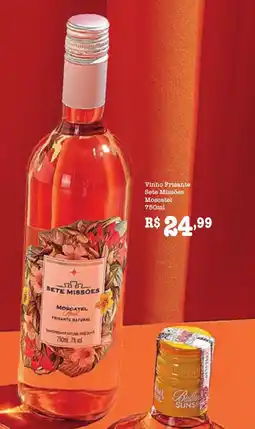 Supermercados Pague Menos Vinho Frisante Sete Missões Moscatel oferta